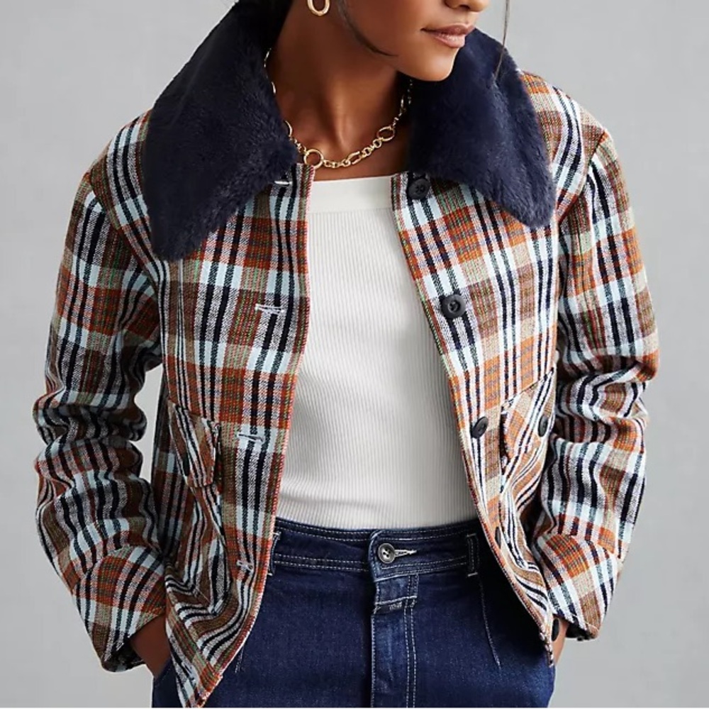 Maeve Retro Plaid Jacket